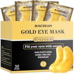 Hicream 24k Gold Under Eye Patches - 30 pair Eye Mask Pure Gold Anti-Aging Collagen Hyaluronic Acid Under Eye Mask for Dark Circles, Puffiness & Wrinkles Refresh Your Skin
