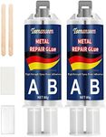 Teenanseen Professional Grade Metal Glue, 2Pcs Heavy Duty for Metal, Ceramics & Plastics, High-Temperature Heat Resistant Epoxy Glue for Welding Aluminum, Steel & DIY Craft