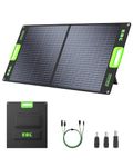 EBL 100W Portable Solar Panel for 200/300/500/1000/1500/2000W Power Station with Adjustable Kickstand and Parallel Cable Foldable Solar Charger for Outdoor Camping Hiking RV Trip Solar Generator