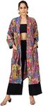 Earthen Threads Women's 100% Cotton Kimono Bathrobe Free Size