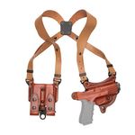 Aker Leather 107 FlatSider XR7 Shoulder Holster, 1911, Tan