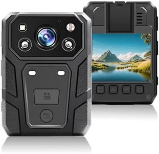 CAMMHD 1296P HD Body Camera, 64G Body Worn Camera with Night Vision, Support Memory Expand Max 128G, Bodycam Lightweight Waterproof, 3200mAh 15 Recording for Meeting Cycling Police Camcorder