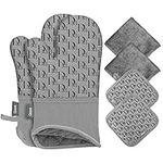 Qimh Oven Mitts and Pot Holders, 6 