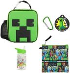 Minecraft Creeper 4-Piece Lunchbox & Water Bottle Combo Set