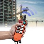 MXBAOHENG 24V Industrial Remote Control Single Speed Crane Hoist Remote Control Wireless Crane Remote Control for Industrial/Hoist/Crane/with 1 Transmitter & 1 Receiver F21-E1 (Support 18V-65V)