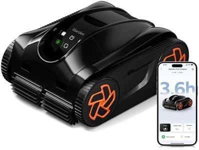 (2025 Upgrade) iGarden Pool Cleaner K36, Cordless Pool Vacuum Robot for Inground & Above Ground Pools, Smart Navigation, 220 Min Runtime, Touchscreen, Self-Parking, Cleans Floor, Wall & Waterline