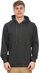 SOMEWON Men's 100% Hemp Pullover Blank Hoodie - Eco-Friendly, Sustainable, and Durable Comfort (CA/US, Alpha, Large, Regular, Regular, Black)