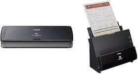Canon imageFORMULA P-215II Mobile Document Scanner, Black, 1.6" x 11" x 3.7" & ImageFORMULA DR-C225 II Office Document Scanner, Black - 3258C002