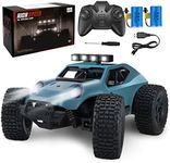Kizeefun Remote Control Car for Boys, 2.4Ghz 1/20 RC Car Off-Road Vehicle 20km/h All Terrain Electric Toy Off-Road RC Car with 2 Batteries 50min Playtime and LED Headlight Toy for Kids