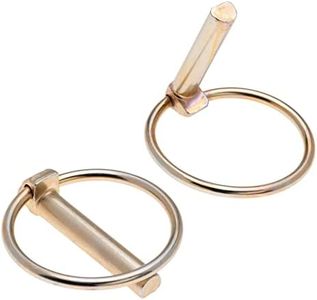 8x41mm Linchpin (Pack of 2), Lynch Retaining Pin, Lynch-pin, O-Type Safety pin, Shaft Locking Linch Pin, Clip Pin with Ring, DIN11023 Axle Pin for Tractor, Trailer, Truck, Mower, PTO, Digger, Boat