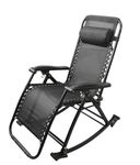 R RUNILEX Adjustable Folding Zero Gravity Rocking Chair with Upgraded Adjustable Lock and Headrest Cushion Recliner Chair use for Indoor & Outdoor (Rocking Chair)