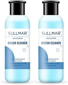 SULLMAR Nail Brush Cleaner Nail Brush Cleaner And Conditioner Quickly Clean Nail Art Brush Acrylic Nail Brush DIY Salon At Home (75mlx2)