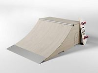 SB Skate Ramps | Quarter Pipe | Park Skate | Transition Curve | Self Build | Garden or Driveway Set | Skateboard, BMX & Scooter | Durable Wood Set | Beginner to Advanced | 2 x 4