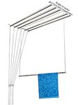 NR Industries Stainless Steel Rust Proof Ceiling Clothes Hanger/Rack Roof Mount Cloth Dryer with Individual Drop Down Railers (7 Feet x 6 Pipes= 42 RFT