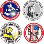 Set of Four (4) Welder Stickers Wel