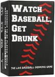 Watch Baseball, Get Drunk - The Live Baseball Drinking Game | 260 Cards with a Mini Foam Baseball. Perfect for Parties, Group Game Day, Tailgating. Great Gift for Sports Fans.