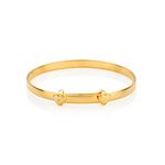 Molly Brown London 18ct Gold Plated My First Diamond Expandable Baby Bangle. Christening Bangle | Baby Jewellery | Baby Keepsake | Baby Shower Gift​​​