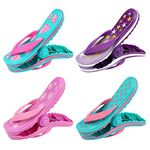 Towel Clips for Sun Loungers 4 Pcs Multicolor Slipper Beach Towel Clips Strong Beach Chair Hanger Clips Clothes Clip Large Novelty Towel Pegs for Sun Lounger Beach Chairs Home Patio Pool Boat Supplies