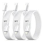 USB C to Lightning Cable [Apple MFi Certified 3FT-3Pack] iPhone Charging Cable USB Type C to Lightning Fast Charger Cord for iPhone 14 13 12 Pro Max 11 XS XR X 8 iPad/AirPods Pro