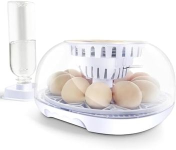 LUODIRGB 12 Egg Incubator with Automatic Egg Turning and Humidity Control, Egg Candler, Automatic Water Bottle Refill, 360° Viewing Poultry Incubator for Hatching Chickens Goose Duck Quail Parrot