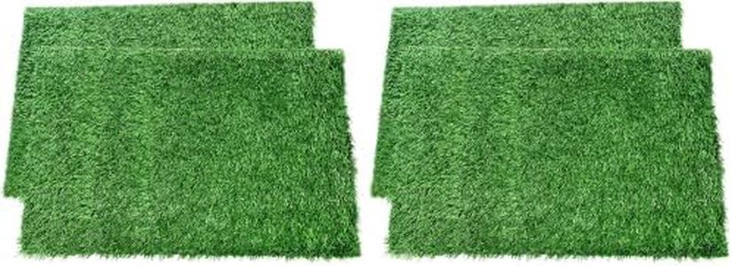 LOOBANI Dog Grass Pee Pads, 4 Pack Artificial Grass Pads for Potty Tray, Fake Grass for Dogs to Pee On, Outdoor Indoor Pee Grass for Dog Potty (18*23 inch)