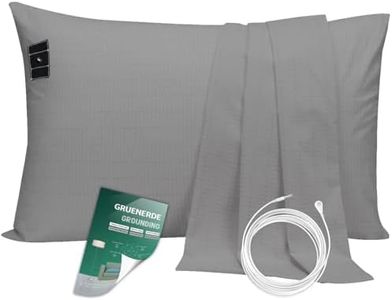 Healthy Grounding Pillowcase 20x36in Gray with 15ft Grounding Connection Cord EMF Protection