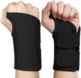 NuVigor Wrist Splints for Carpal Tunnel,Right Left Hand Support with Adjustable Straps for Men Women,Breathable Day Night Wrist Brace for Carpal Tunnel,Pain Relief(Black,L/XL Right and Left Hand)