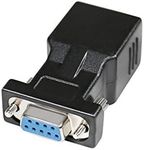 DTECH DB9 to RJ45 Serial Adapter RS232 Female to RJ-45 Female Ethernet Converter Compatible with Standard 9 Pin RS-232 Devices