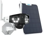 REOLINK Duo 2 Solar Security Camera - 6MP Dual Lens Wireless Outdoor Security Cameras with 180° View, 2.4/5GHz WiFi, Color Night Vision, Human/Vehicle/Pet Detection, No Extra Fee, Works with Alexa