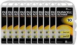 Duracell Activair Hearing Aid Batteries: Size 10 (80 Batteries)