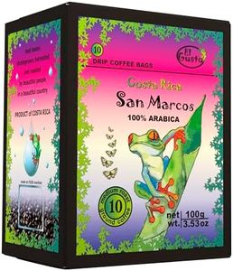 Caffe espresso. Caffè di Specialità in formato Drip Coffee. 10 bustine di caffè americano. Caffè 100% Arabica macinato. tostatura media Caffè a goccia. Paese di origine Costarica. Sapore di cioccolato