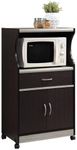 Hodedah Microwave Kitchen Cart in C