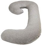 Snoogle Chic Jersey - Snoogle Replacement Cover with Zipper for Easy Use - Heather Gray