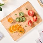 Nestasia Bamboo Wood Chopping Board for Kitchen (35cm x 25cm) | 100% Food Safe, Natural & Organic Cutting Board for Chopping Fruits & Vegetables | Toxin & Chemical-Free