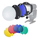 INSSTRO Flash Diffuser Light Softbox Speedlite Flash Accessories Kit with Universal Mount Adpater for Canon, for Nikon, for Sony, for Godox Speedlight, and YONGNUO Speedlite