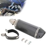 JFG RACING 51mm Motorcycle Exhaust,1.5-2 Inch Inlet Slip On Exhaust Motorcycle Exhaust Muffler Pipe for Street Bike Motorcycle Scooter