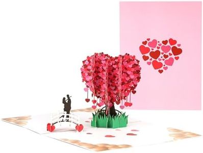 3D Pop Up Love Heart Tree Greeting Card,TuoYi Handmade Love Tree Pop Up Card, 3D Popup Cards for Valentines Day, Wedding, Anniversary, Love, Romance, Card for Husband Wife Boyfriend Girlfriend