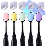 5 Colors Ink Blending Brush Set Art Painting Tool Sponge Brush with Cover Background Brush for Blender Paper Crafter Stencil Card Making Scrapbooking Broad Application Assortment Craft Supplies