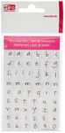 EFCO Stamp Clear Alphabet Small Letters A7 / 74 x 105 mm 55 Parts Transparent, 11 x 8 x 2 cm