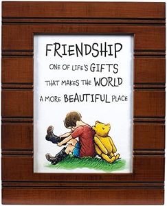 Cottage Garden Winnie-The-Pooh Friendship Woodgrain Wall Or Tabletop Art - Holds 5x7 Photo