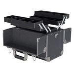 HMF 14902-02 Tool case empty, aluminium fishing box, individual partitions, 36,5 x 35 x 22 cm