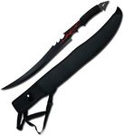 BladesUSA HK-1482 Red Flame Samurai Fantasy Sword, Black/Silver, 26-Inch Length