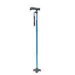 Drive Medical HurryCane Freedom Edition Folding Cane with T Handle, Blue 6 Count