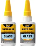 LMQ Glass Glue, 2 x 30g Glass to Glass Glue, Super Glue for Glass, Glass Products, DIY Craft, Jewelry, Art and Many More - Clear, Waterproof