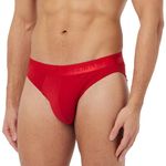 Emporio Armani Men's Brief Christmas Shiny Logo Boxer, Red, M