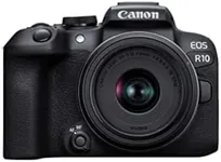 Canon EOS R10 Mirrorless Camera RF-S18-45mm F4.5-6.3 is STM Lens Kit, Hybrid Camera, 24.2 Megapixel CMOS (APS-C) Sensor, 4K Video, Vlogging Camera for Content Creators, Black