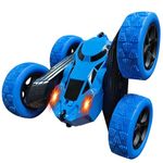 Cargooy Remote Control Car Stunt RC Cars,2.4Ghz Double Sided 360°Rotating RC Crawler with Headlights,4WD Off Road Drift RC Race Car Toy for Boys and Girls Aged 6-12 (Blue)