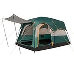 COSTWAY 2-Room Camping Tent, 4-6 Person Spacious Family Tent with Rainfly, PU 3000MM PE Tarp, Mesh Windows and Carry Bag, Waterproof Sun Shelter for Backpacking Hiking