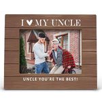 FONDCANYON I Love My Uncle Picture Photo Frame,Best Uncle Gifts,Uncle Gifts from Niece Nephew,Uncle Birthday Gifts,Uncle Gifts for Father's Day Picture Frames(5x7 Inch Photo)