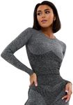 Bona Fide Workout Tops for Women - Short/Long Sleeve Compression Shirt - Breathable Tight Crop Top for Gym, Running, Yoga